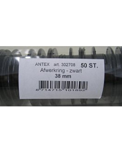 Antex 302708 Afwerkring 38 mm zwart - STUK