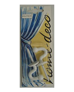 Antex 329427 Home Deco embrasse kogelhaak 28mm wit 2 stuks - Kaart