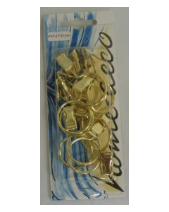 Antex 329512 Home Deco Ring+Clip messing 10 stuks - Kaart
