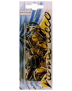 Antex 329518 Home Deco Ring+Clip Chroom 10 stuks - Kaart