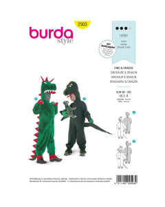 Burda patroon 2503 Dragon + Dino. Maat: 98-128 - STUK