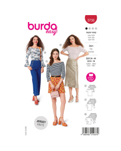Burda naaipatroon 5730 rood - Top maat 34-44 - STUK