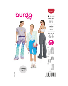 Burda naaipatroon 5762 rood - Legging maat 43-48 - STUK