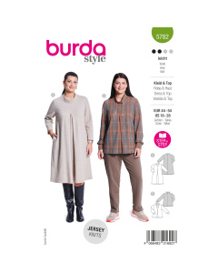 Burda naaipatroon 5782 groen - Jurk/Trui maat 44-54 - STUK
