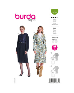 Burda naaipatroon 5784 groen - Jurk maat 36-46 - STUK
