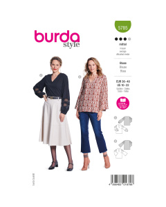 Burda naaipatroon 5785 groen - Blouse maat 36-48 - STUK
