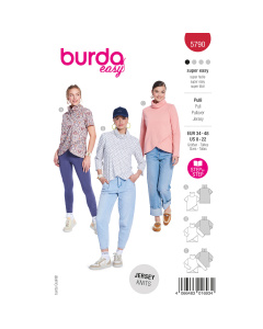 Burda naaipatroon 5790 rood - Top maat 34-48 - STUK