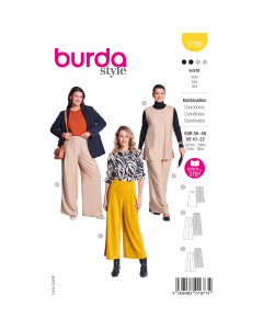 Burda naaipatroon 5793 geel - Combinatie maat 36-48 - STUK