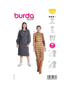 Burda naaipatroon 5798 geel - Jurk maat 36-48 - STUK