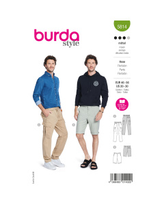 Burda naaipatroon 5814 groen - Broek maat 46-56 - STUK
