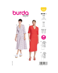 Burda naaipatroon 5820 geel - Jurk maat 36-46 - STUK