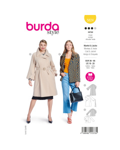 Burda naaipatroon 5824 geel - Jas maat 36-46 - STUK