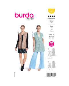 Burda naaipatroon 5827 geel - Vest maat 36-46 - STUK