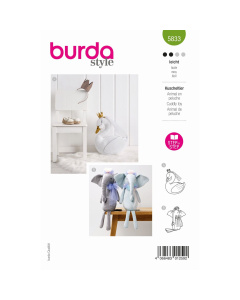 Burda naaipatroon 5833 groen - Knuffeldieren 1 maat - STUK