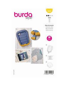 Burda naaipatroon 5834 geel - Baby accessoires 1 maat - STUK