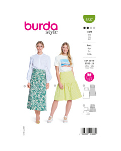 Burda naaipatroon 5837 groen - Rok maat 36-46 - STUK