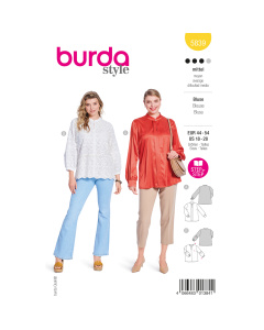 Burda naaipatroon 5839 geel - Blouse maat 44-54 - STUK
