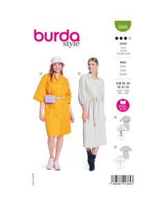 Burda naaipatroon 5845 groen - Jurk maat 36-46 - STUK
