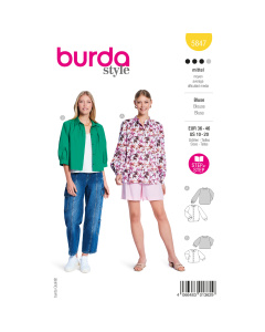 Burda naaipatroon 5847 geel - Blouse maat 36-46 - STUK