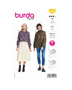 Burda naaipatroon 5862 geel - Blouse - maat 34-44 - STUK