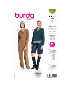 Burda naaipatroon 5871 groen - Jumpsuit en Top maat 34-44 - STUK