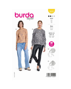 Burda naaipatroon 5878 geel - Blouse - maat 34-44 - STUK