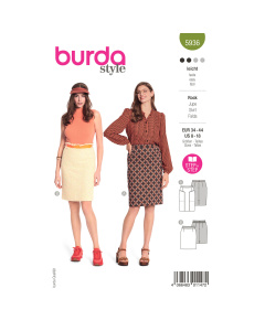 Burda naaipatroon 5936 groen - Rok maat 34-44 - STUK