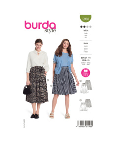 Burda naaipatroon 5938 groen - Rok maat 34-44 - STUK