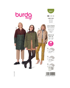 Burda naaipatroon 5941 groen - Jassen maat 34-48 - STUK