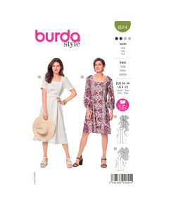 Burda naaipatroon 6014 groen - Jurk maat 34-44 - STUK