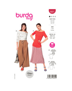Burda naaipatroon 6021 rood - Top maat 34-44 - STUK