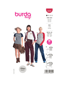 Burda naaipatroon 6028 rood - Top maat 34-48 - STUK