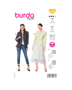Burda naaipatroon 6029 geel - Jas maat 34-44 - STUK