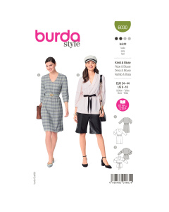 Burda naaipatroon 6030 groen - Jurk/Blouse maat 34-44 - STUK