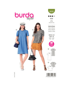 Burda naaipatroon 6039 groen - Jurk/Blouse maat 34-44 - STUK