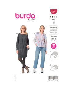 Burda patroon 6077 Jurk. Maat 34-44 - STUK