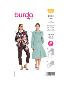 Burda patroon 6092 Jas. Maat 34-44 - STUK