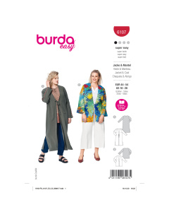 Burda patroon 6107 jack. Maat: 44-54 - STUK