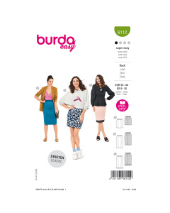 Burda patroon 6112 rok. Maat: 34-44 - STUK