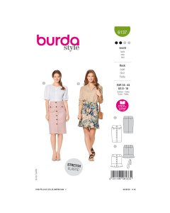 Burda patroon 6137 rok. Maat: 34-44 - STUK