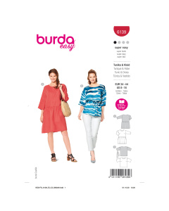 Burda patroon 6139 jurk. Maat: 34-44 - STUK