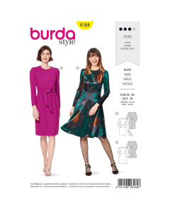Burda patroon 6164 jurk. Maat: 34-44 - STUK