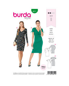 Burda patroon 6211 jurk. Maat: 34-44 - STUK