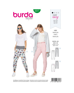 Burda patroon 6317 broek. Maat: 34-46 - STUK