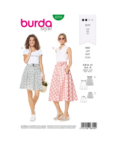 Burda patroon 6319 rok. Maat: 32-44 - STUK