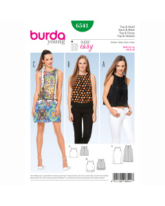 Burda patroon 6541 topje &. Maat: 32-44 - STUK