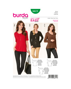 Burda patroon 6611 shirt. Maat: 36-50 - STUK