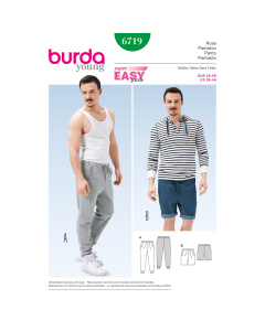 Burda patroon 6719 broek. Maat: 46-56 - STUK