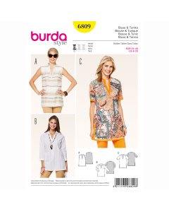 Burda patroon 6809 blouse hemd. Maat: 34-46 - STUK
