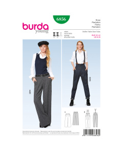 Burda patroon 6856 broek. Maat: 32-42 - STUK